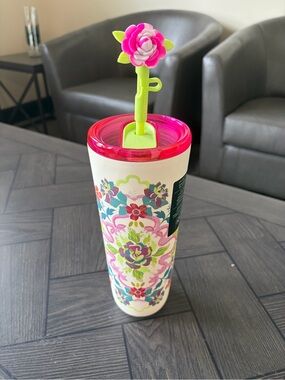 Starbucks 24 oz Floral Tumbler
